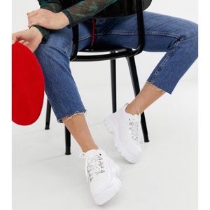 public desire white chunky trainers